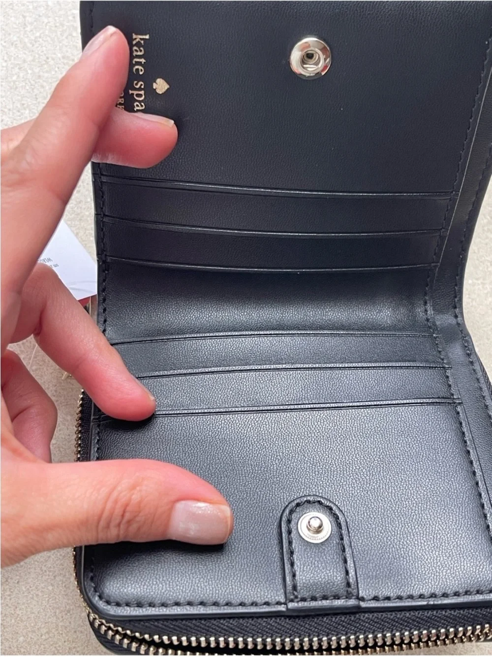 Kate Spade ♠️ Natalia Quilted Smooth Leather Small Zip Around Wallet WLR00646